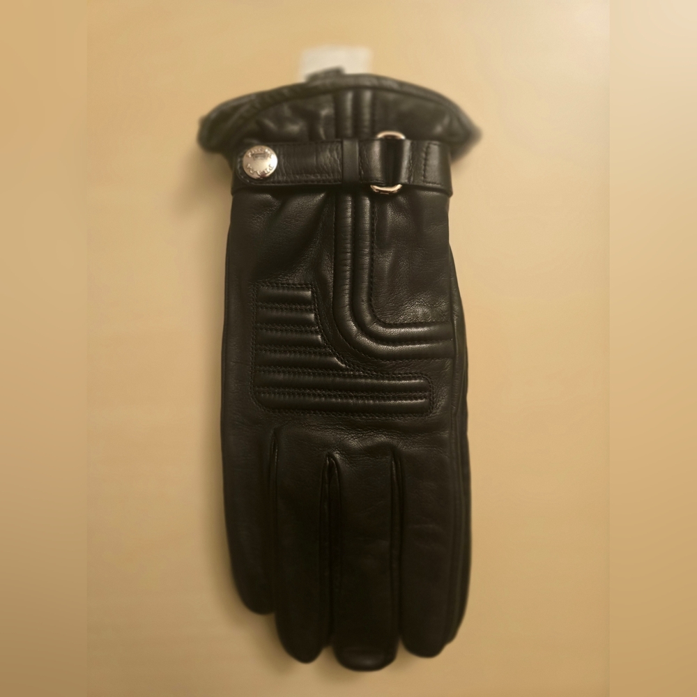 Prada men's leather gloves 100% lambskin 100% cashmere size 10